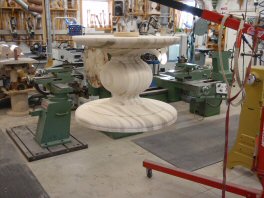 Hanson Woodturning, large work - Porch Posts, Pedestal Bases, Pool Table Legs, Stave Built, Tapered Wood Columns.