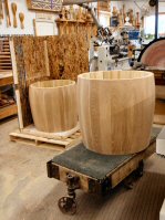 Hanson Woodturning, large work - Porch Posts, Pedestal Bases, Pool Table Legs, Stave Built, Tapered Wood Columns.