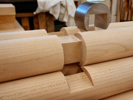 Hanson Woodturning, large work - Porch Posts, Pedestal Bases, Pool Table Legs, Stave Built, Tapered Wood Columns.
