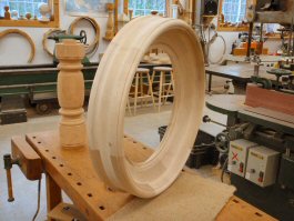 Hanson Woodturning, large work - Porch Posts, Pedestal Bases, Pool Table Legs, Stave Built, Tapered Wood Columns.