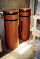 Hanson Woodturning, large work - Porch Posts, Pedestal Bases, Pool Table Legs, Stave Built, Tapered Wood Columns.